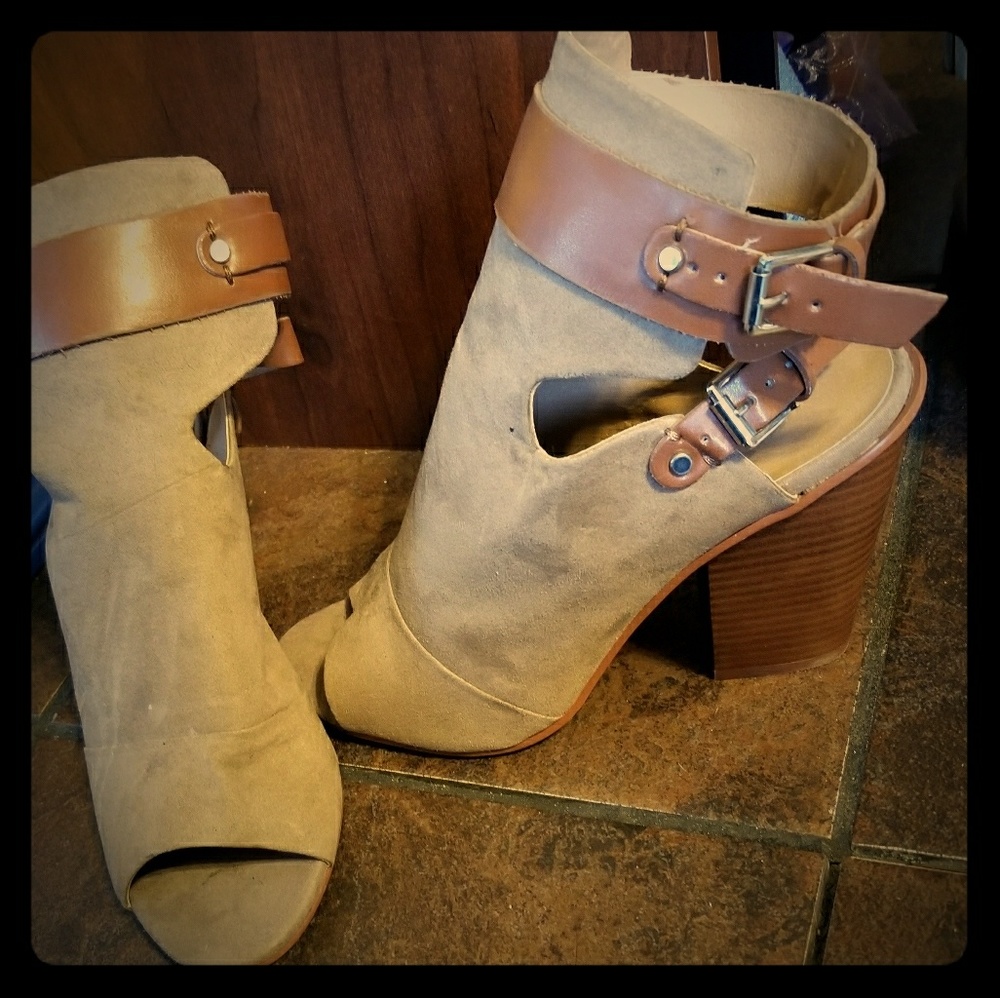 Tan booties